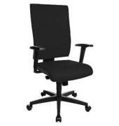 B&uuml;rostuhl Lightstar 20, schwarz / schwarz, mit Armlehnen, bis 110kg, ohne Kopfst&uuml;tze