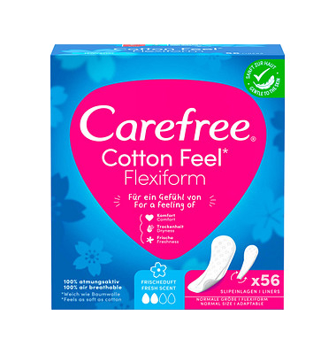 Slipeinlagen Cotton Feel Flexiform mit Frischeduft, Slipeinlage