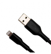 USB-Kabel BoostCharge CAA002BT2MBK, 0,15m, USB-A auf Lightning, schwarz