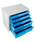 ADB MAMMUT Schubladenschrank lichtgrau, lichtblau 5 Schubladen 70,0 x 43,5 x 60,0 cm