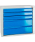 ADB MAMMUT Schubladenschrank lichtgrau, lichtblau 5 Schubladen 70,0 x 43,5 x 60,0 cm