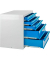 ADB MAMMUT Schubladenschrank lichtgrau, lichtblau 5 Schubladen 70,0 x 43,5 x 60,0 cm