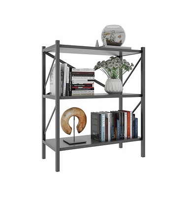 VCM my home Bücherregal Insasi anthrazit 66,0 x 34,0 x 85,0 cm