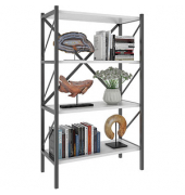 Bücherregal Insasi weiß 66,0 x 34,0 x 121,0 cm