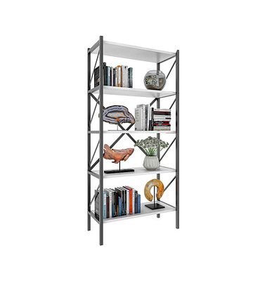 VCM my home Bücherregal Insasi weiß 66,0 x 34,0 x 160,0 cm