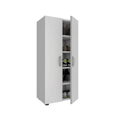 VCM my home Schuhschrank Ulas XL, 918424 weiß 4 Fachböden 49,0 x 34,0 x 108,0 cm