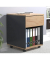 VCM my office Dasola Rollcontainer anthrazit, eiche 1 Auszug 39,0 x 45,0 x 55,0 cm