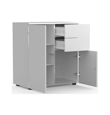 VCM my home Kommode Dalosa, 918337 weiß 2 Fachböden 70,0 x 39,0 x 77,0 cm