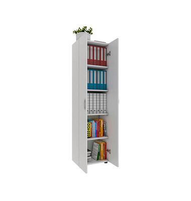 VCM my office Aktenschrank Ulas, 918436 weiß 4 Fachböden 49,0 x 34,0 x 178,0 cm
