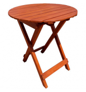 Garden Pleasure Gartentisch Hanford braun rund 45,0 x 45,0 x 50,0 cm
