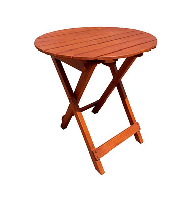 Garden Pleasure Gartentisch Hanford braun rund 45,0 x 45,0 x 50,0 cm