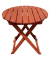 Garden Pleasure Gartentisch Hanford braun rund 45,0 x 45,0 x 50,0 cm