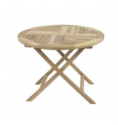 Garden Pleasure Gartentisch Solo braun rund 90,0 x 90,0 x 75,0 cm