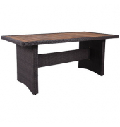 Garden Pleasure Gartentisch Braga grau rechteckig 90,0 x 180,0 x 75,0 cm