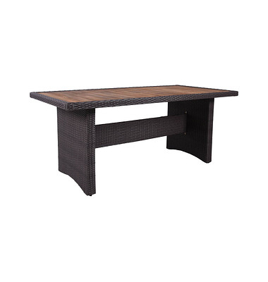Garden Pleasure Gartentisch Braga grau rechteckig 90,0 x 180,0 x 75,0 cm