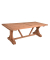 Garden Pleasure Gartentisch Kisar braun rechteckig 220,0 x 100,0 x 75,0 cm