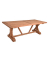 Garden Pleasure Gartentisch Kisar braun rechteckig 220,0 x 100,0 x 75,0 cm