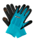 Gartenhandschuhe 42% Polyester, 55% Nitril, 3% Elasthan, Nitrilbeschichtung der Handflächen, Nitrilbeschichtung, anthrazit/türki