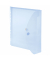 Dokumentenmappe A4, Dehnfalte, Abheftrand blau transparent