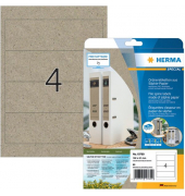 R&uuml;ckenschilder Special 10760, natur, breit/kurz, 61x192mm, selbstklebend, permanent 