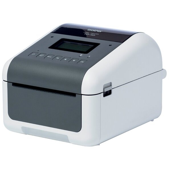 4977766821568 - Etikettendrucker TD-4210D 127 mm Sek USB für 19-118 mm breite Etiketten B 180 x T 155 x H 224 mm weiß-grau