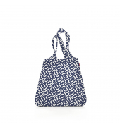Einkaufsbeutel mini maxi AT4073, 15 Liter, außen 43,5x60x7cm (BxHxT), Polyester schwarz/weiß