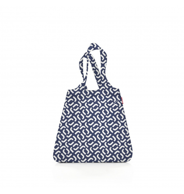 Einkaufsbeutel mini maxi AT4073, 15 Liter, außen 43,5x60x7cm (BxHxT), Polyester schwarz/weiß