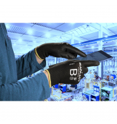 Arbeitshandschuhe KryTech 609, Polyurethan, schwarz, Größe 7 / S