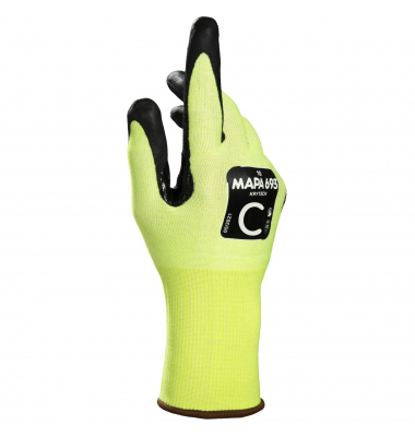 Arbeitshandschuhe KRYTECH 693, Nitril, gelb, Größe 10 / XL