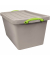 Aufbewahrungsbox Recycling 56RDG, 56 Liter mit Deckel, außen 600x400x350mm, Polypropylen, 100 % recycelt taubengrau