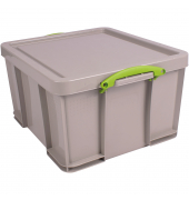 Aufbewahrungsbox Recycling 35RDG, 35 Liter, mit Deckel, au&szlig;en 480x390x310mm, Polypropylen (PP) taubengrau
