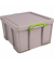 Aufbewahrungsbox Recycling 35RDG, 35 Liter, mit Deckel, au&szlig;en 480x390x310mm, Polypropylen (PP) taubengrau