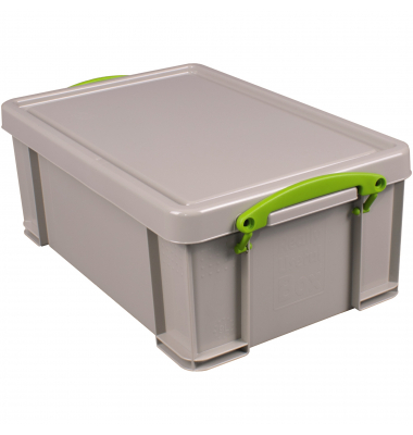 Aufbewahrungsbox Recycling 9RDG, 9 Liter mit Deckel, für A5, außen 395x255x155mm, Kunststoff taubengrau Aufbewahrungsbox Recycling 9RDG, 9 Liter mit Deckel, für A5, außen 395x255x155mm, Kunststoff taubengrau