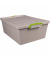 Aufbewahrungsbox Recycling Economie 43-NST-RDG, 43 Liter mit Deckel, außen 695x440x230mm, Polypropylen, 100 % recycelt taubengra