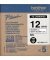 Schriftbandkassette, P-touch, 12mm, Multipack, schwarz auf silbermatt,