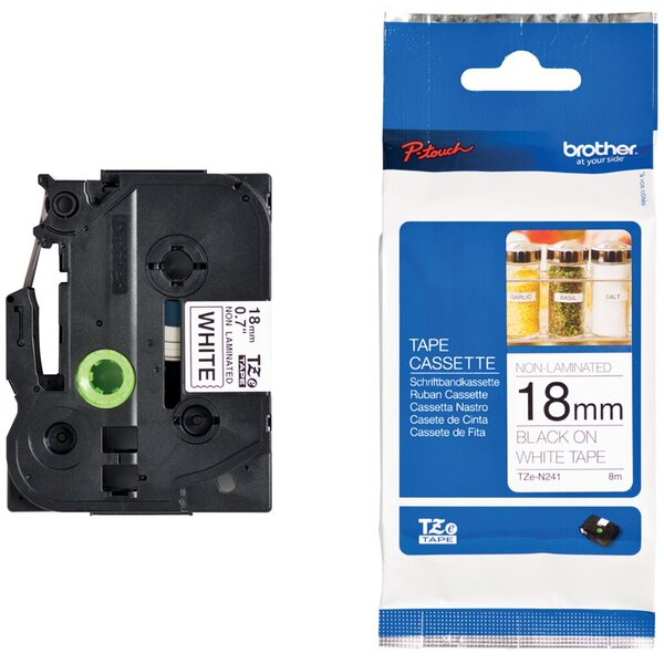 4977766692113 - P-touch Schriftband TZe-N241 18mm x 8m schwarz weiß selbstklebend 4977766692113 Brother