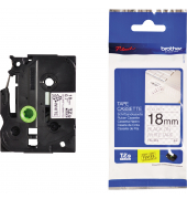 P-touch Sicherheits-Schriftband TZe-SE4 18mm x 8m schwarz/wei&szlig; laminiert permanent selbstklebend