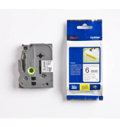 P-touch Schriftband TZe-S211 6mm x 8m schwarz/wei&szlig; laminiert stark selbstklebend