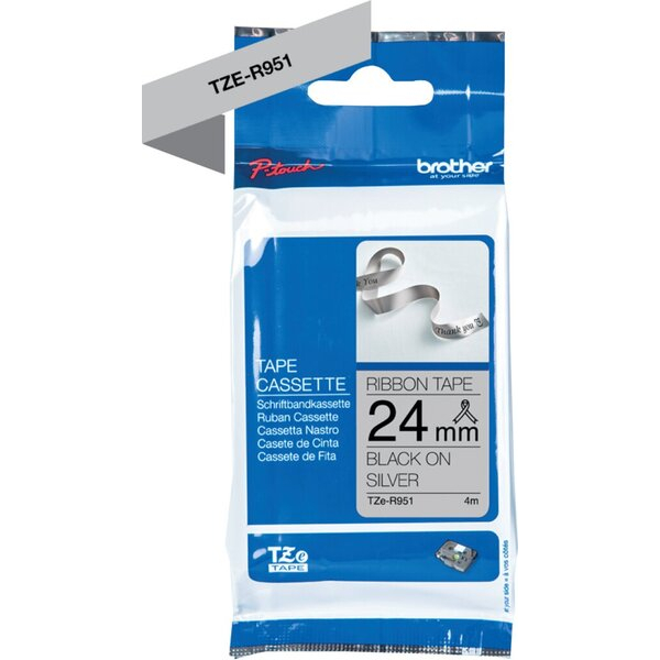 4977766801867 - Textilb P-Touch 24mm4msilberschw nicht klebend 4977766801867 Brother