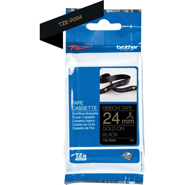 4977766801904 - Textilb P-Touch 24mm4mschwarzgold nicht klebend 4977766801904 Brother
