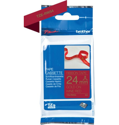 Textilb. P-Touch 24mm4m, weinrotgold nicht klebend