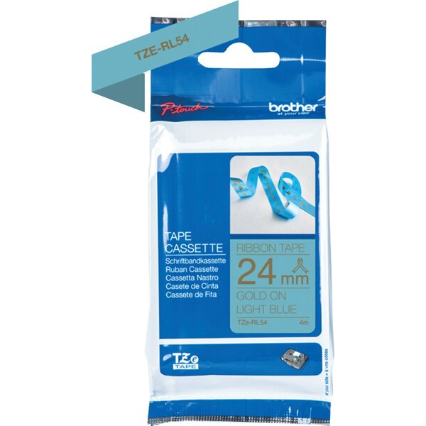 4977766801942 - Textilb P-Touch 24mm4mhblaugold nicht klebend 4977766801942 Brother