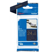 Textilb. P-Touch 24mm4m, marineblau gold, nicht klebend