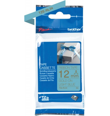 Textilb. P-Touch, 12mm4m, hellblgold nicht klebend