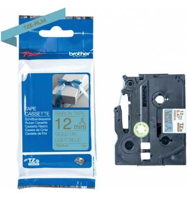 Textilb. P-Touch, 12mm4m, hellblgold nicht klebend