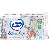 Toilettenpapier Ultra Soft Schneespaziergang, Alpenwiesenduft, 39113, 4-lagig, weiß, 150 Blatt/Rolle,