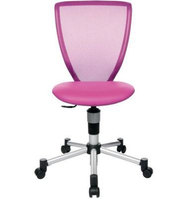 B&uuml;rodrehstuhl Junior Titan, silber/pink / silber, bis 60kg, ohne Kopfst&uuml;tze