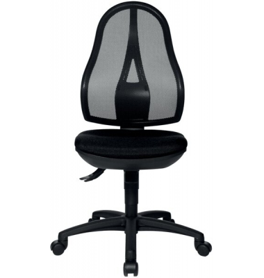 B&uuml;rodrehstuhl OPEN POINT, schwarz/schwarz / schwarz, bis 110kg, ohne Kopfst&uuml;tze