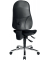 B&uuml;rodrehstuhl Support, chrom/schwarz / silber, bis 110kg, ohne Kopfst&uuml;tze