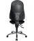 B&uuml;rodrehstuhl Support, chrom/schwarz / silber, bis 110kg, ohne Kopfst&uuml;tze